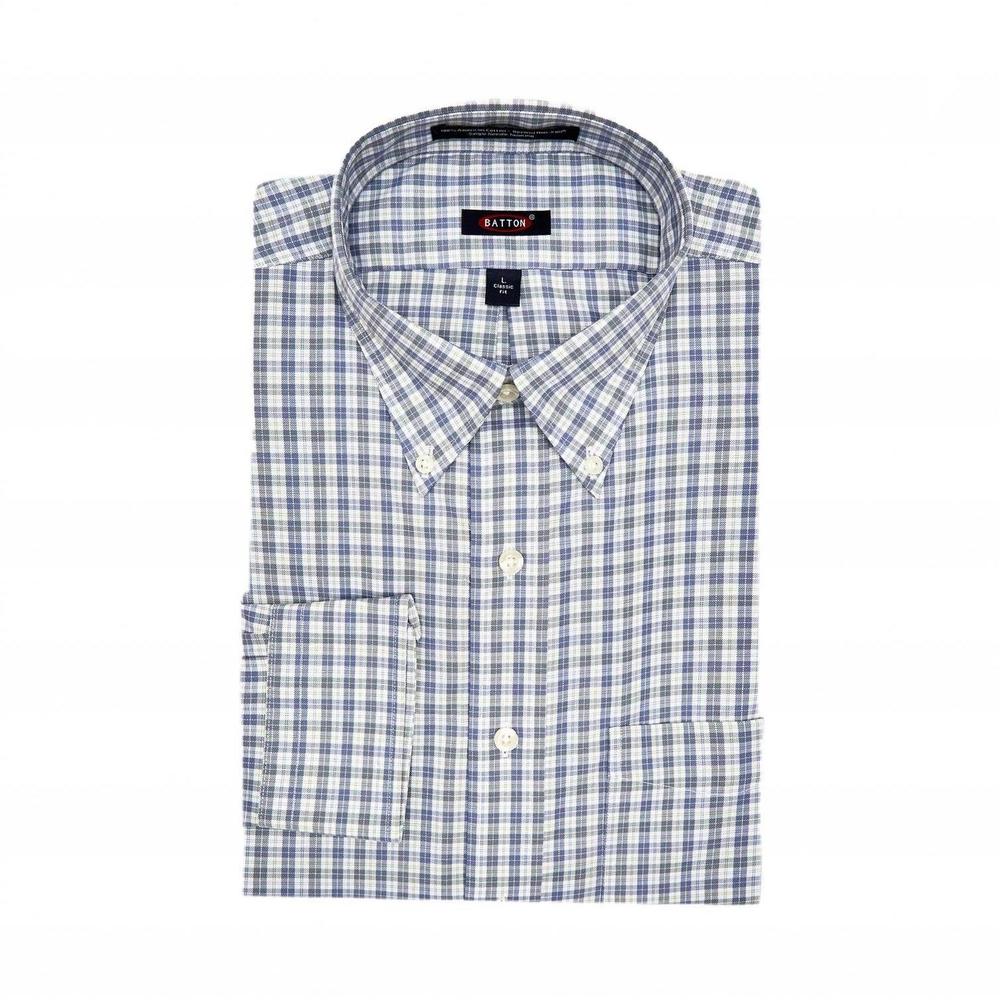 NEW BATTON men's cotton long sleeve sport shirt in billy